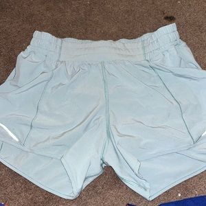Light blue greenish lululemon shorts